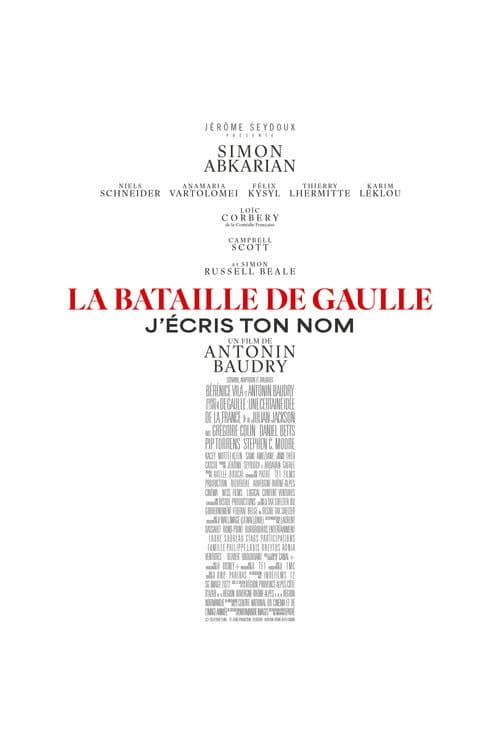 Affiche de La Bataille de Gaulle : J’écris ton nom